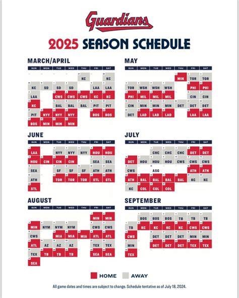 Guardians Schedule 2025 Printable