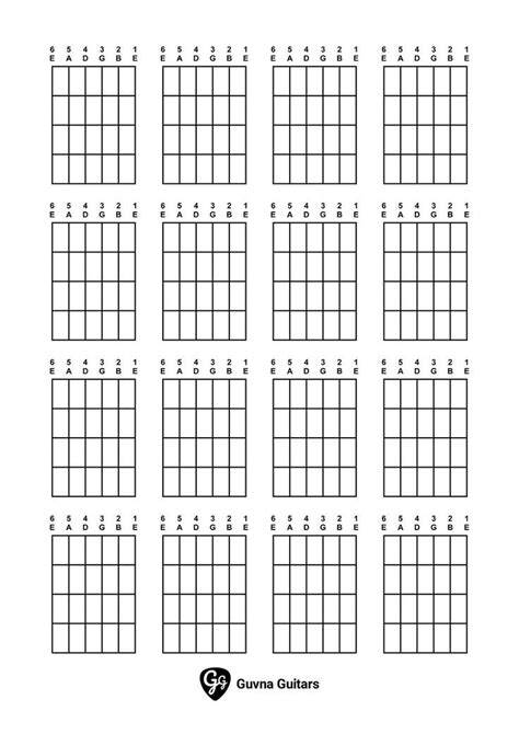 Guitar Chord Chart Blank Printable