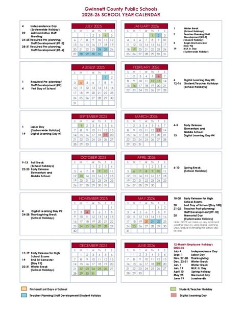 Gwinnett County Public Schools Calendar