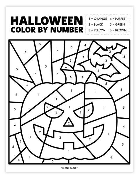 Halloween Color By Numbers Printable