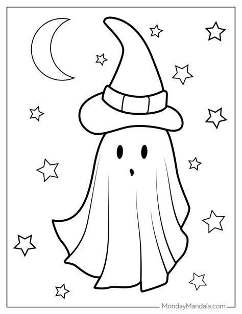 Halloween Ghost Coloring Sheets