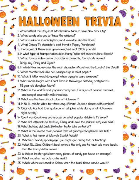 Halloween Trivia Printable