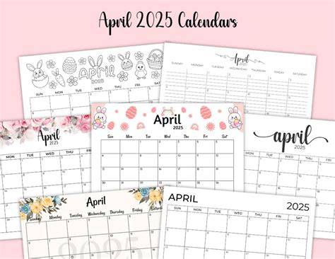 april 2025 calendar with holidays