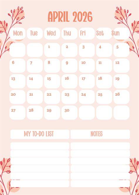 calendar for april 2025