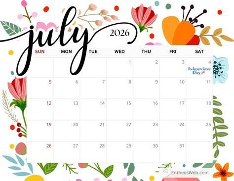 july 2026 calendar