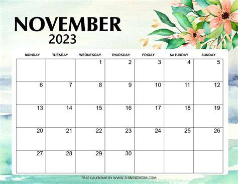 november 2023 calendar