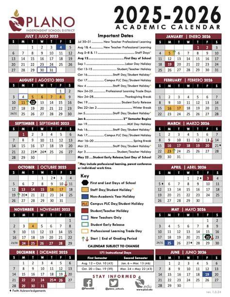 plano isd calendar