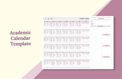 semester academic calendar
