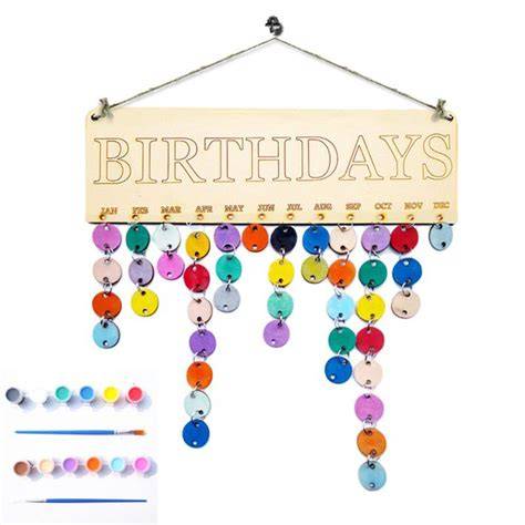 Hanging Birthday Calendar