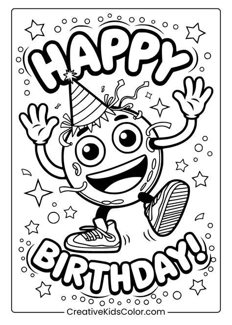 Happy Birthday Coloring Sheet