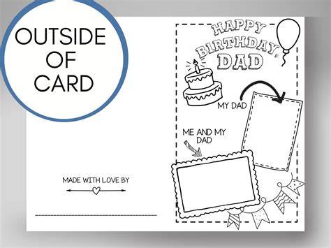 Happy Birthday Dad Card Printable
