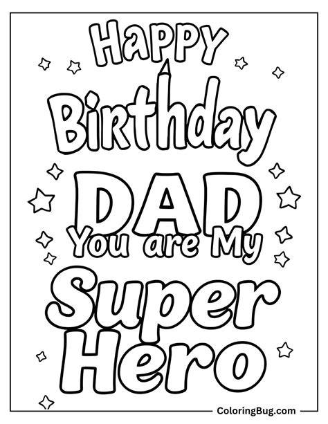 Happy Birthday Daddy Pictures To Color