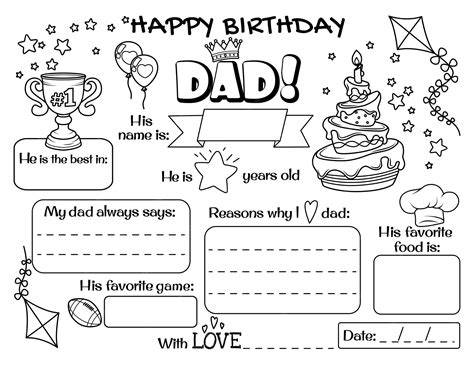 Happy Birthday Daddy Printable