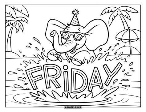 Happy Friday Coloring Pages
