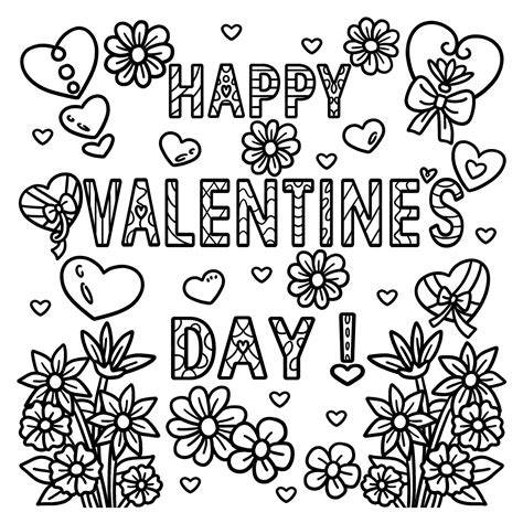 Happy Valentines Day Coloring Page