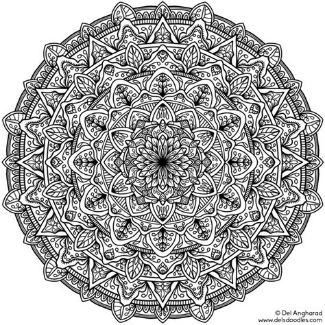Hard Mandala Coloring Pages