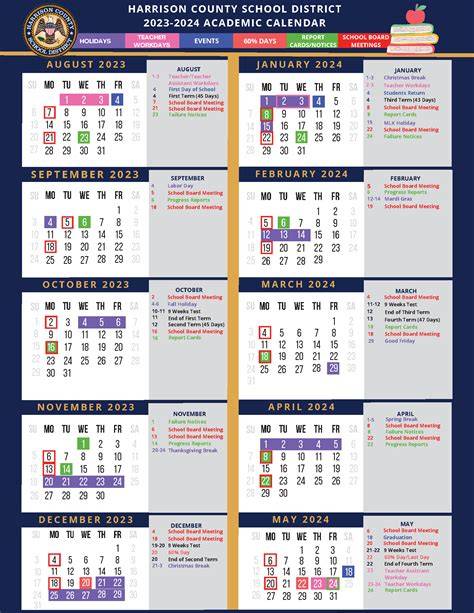 Harrison County Calendar