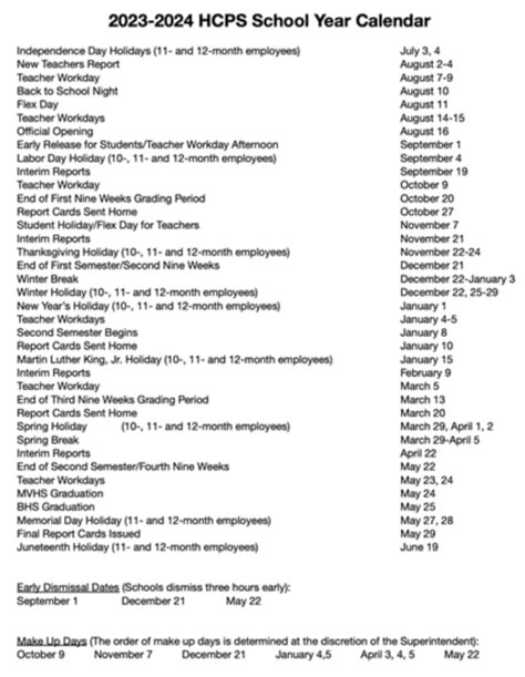 Hcps Calendar 24 25 Printable