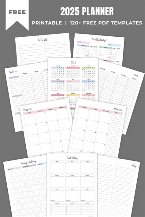 printable calendar pages 2025