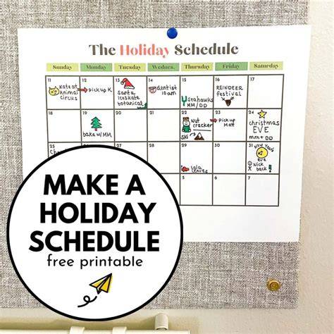 the holiday calendar