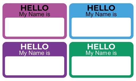 Hello My Name Is Printable Pdf