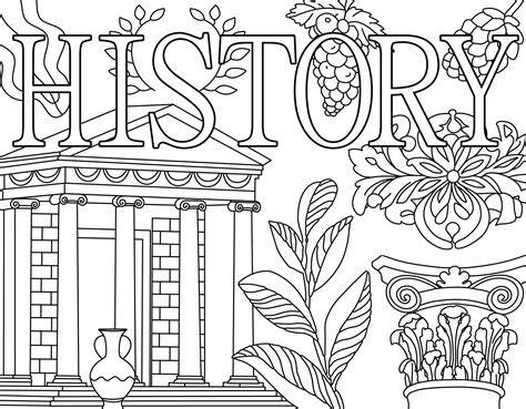 History Colouring Pages