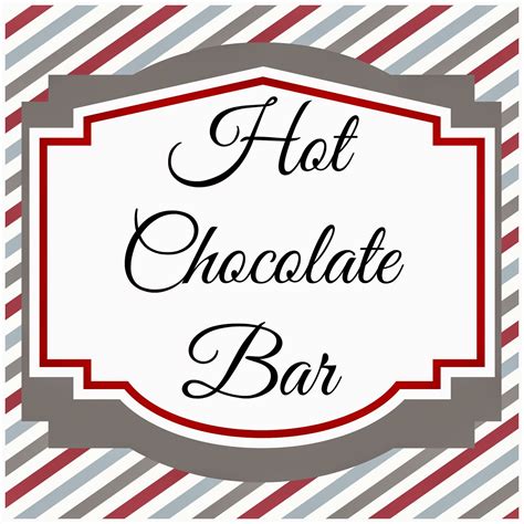 Hot Chocolate Bar Printable