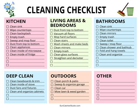 Housework Checklist Printable