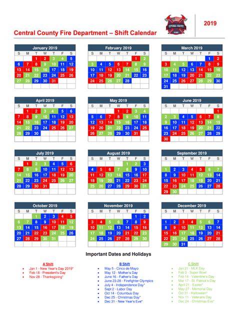 Houston Fire Dept Shift Calendar