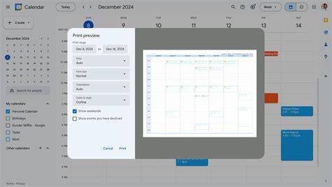 How To Print Google Calendar