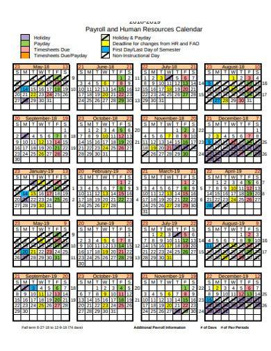 Human Resources Calendar