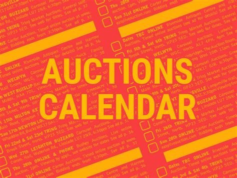 Hunyady Auctions Calendar