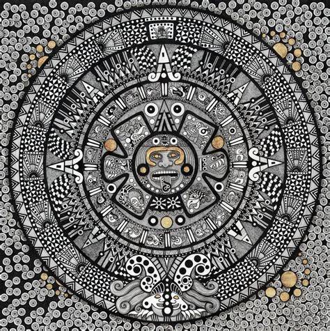 aztec calendar easy calendar drawing