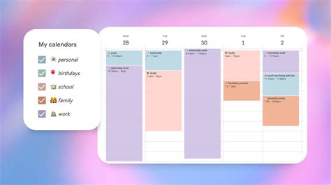 calendar for family app