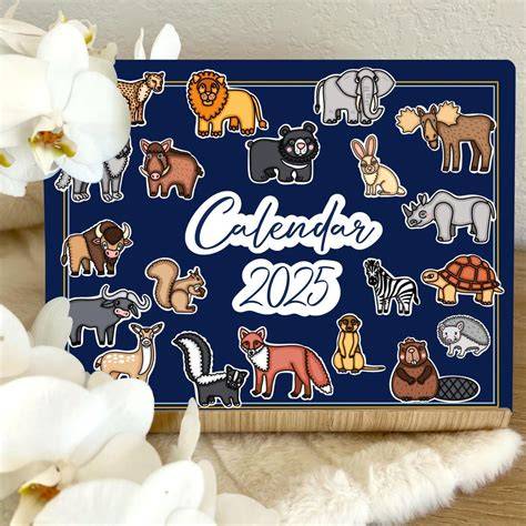 calendar with animals