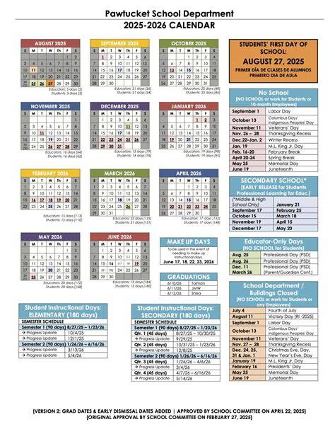 department of education calendar