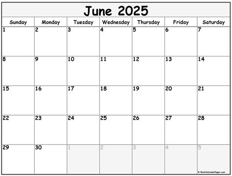 june 2025 calendar