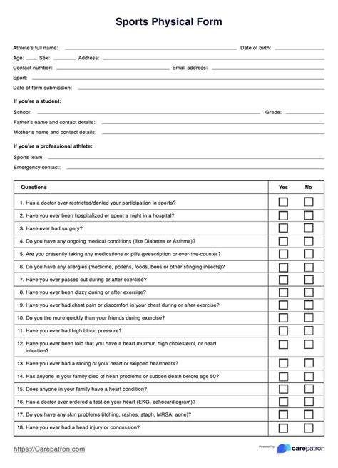 Ihsaa Physical Form 2024 25 Printable