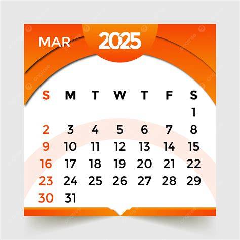 calendar march 2025
