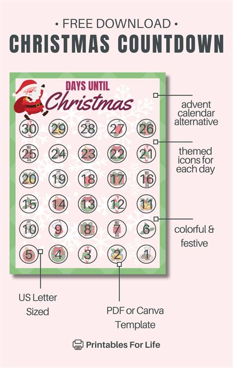 countdown to christmas calendar