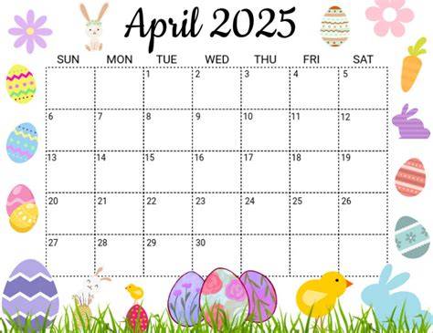 april 2025 calendar