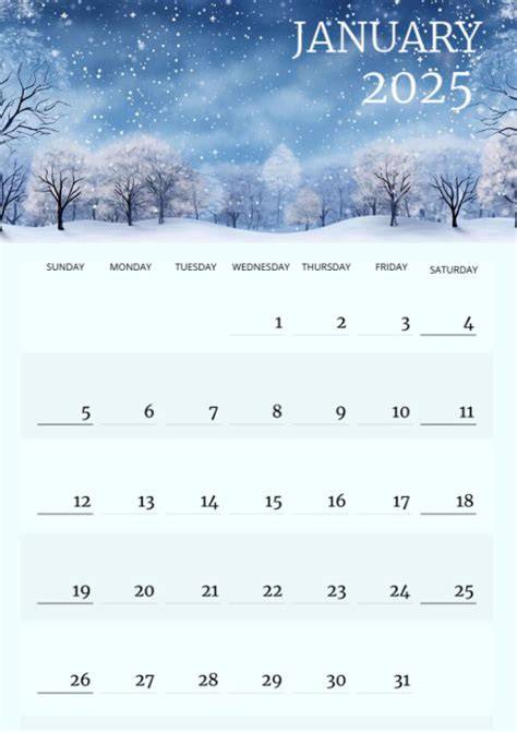 january 2025 calendar