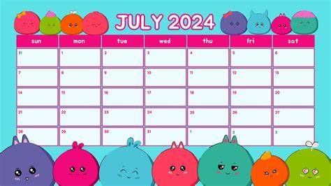 july 2024 calendar