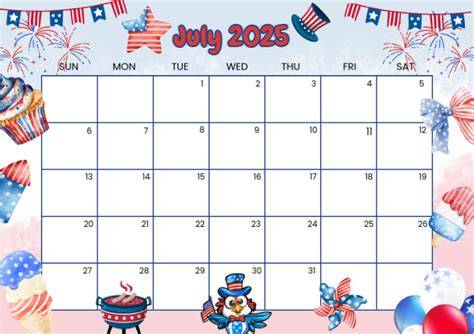 july 2025 calendar