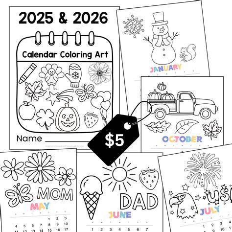 printable calendar pages 2025