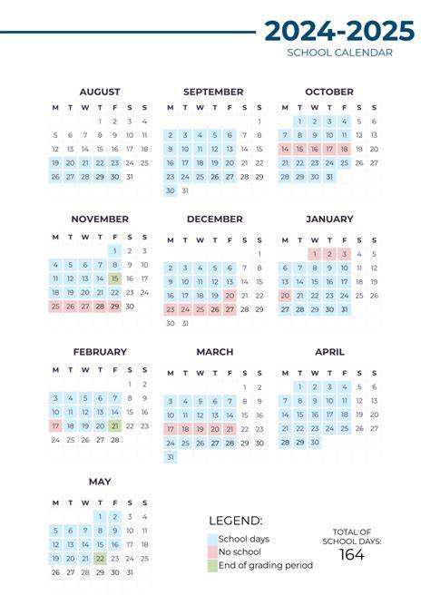 2024 and 2025 school calendar