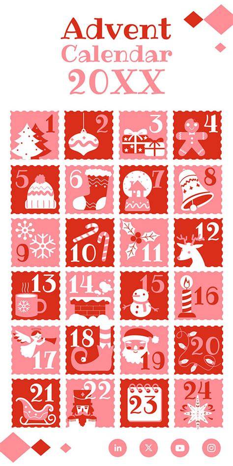 advent calendar printables free