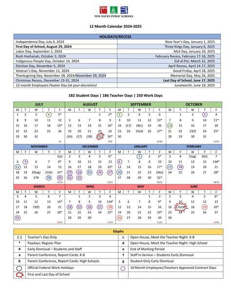new haven public schools calendar
