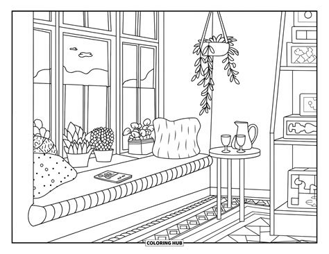 Interior Coloring Pages