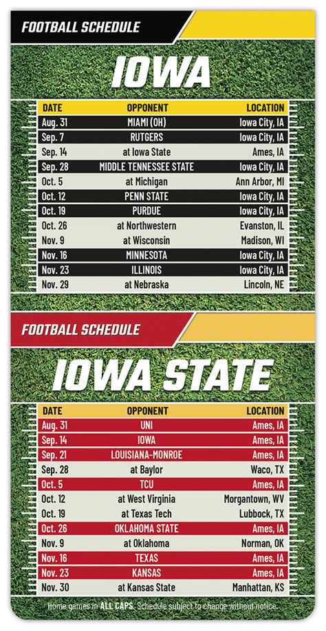 Iowa State Football Schedule 2024 Printable